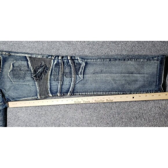 8IGHTH DSTRKT New York Jeans Mens 32x32 (30X30) Blue Distressed Denim Mid Rise - Picture 10 of 10